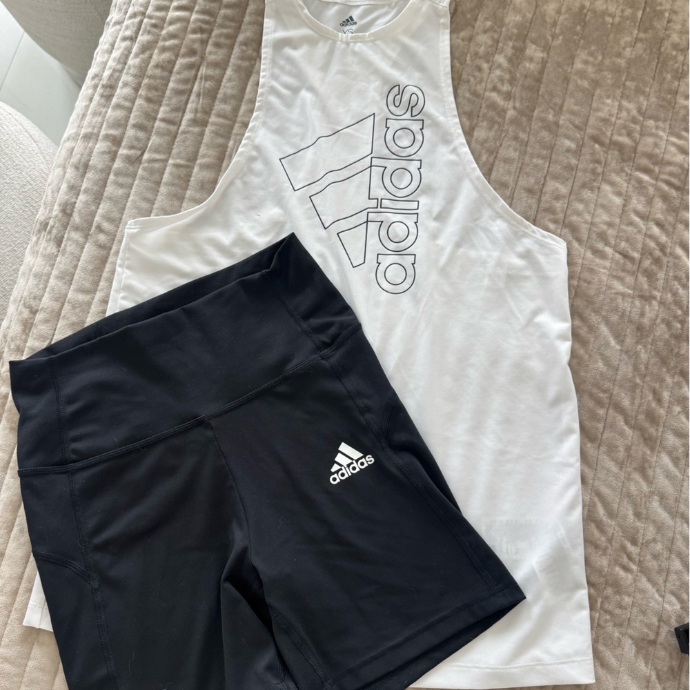 Adidas Black and White Athletic Set ~ XS
